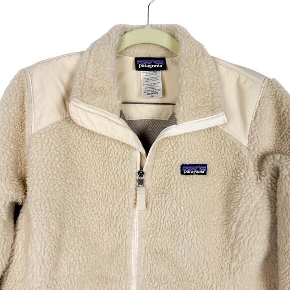 Patagonia Sherpa Fleece Full Zip Mesh Lined Outdoors Jacket Medium Lightweight - Picture 9 of 11